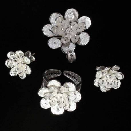 APK 012 Subang + liontin+ Cincin Persegi lady day set   SYT