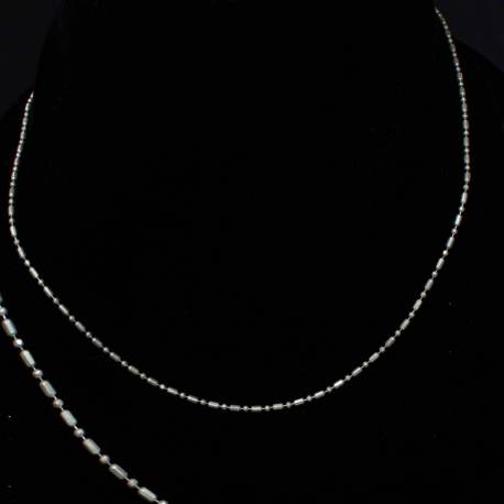 APL 123 Kalung Perak 925 Rantai   menir balok SDR