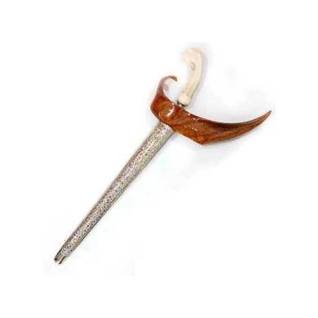 Keris Ladrang Solo akasia ukir Fiber slorok buntu crom