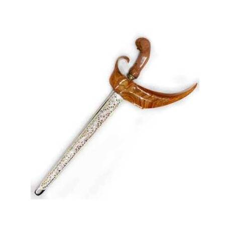 CAS 010 Keris Ladrang Solo Akasia Slorok Kerawang perak