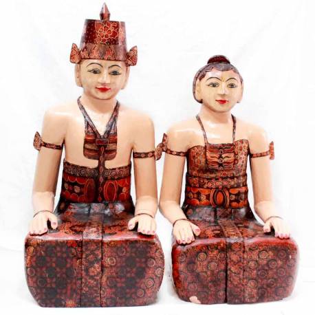 Loro Blonyo Basahan batik 80 cm LPM 033