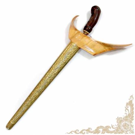 Keris Ladrang Yogya Cemoro wangi Tatah Winoto kuningan Emas