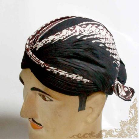 Blangkon Yogya Cap Kemitir Kusumo DHC 023 Hitam 57
