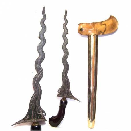CKK 425 Keris sengkelat Luk 13 kulit semongko  mataram sepuh (C3)