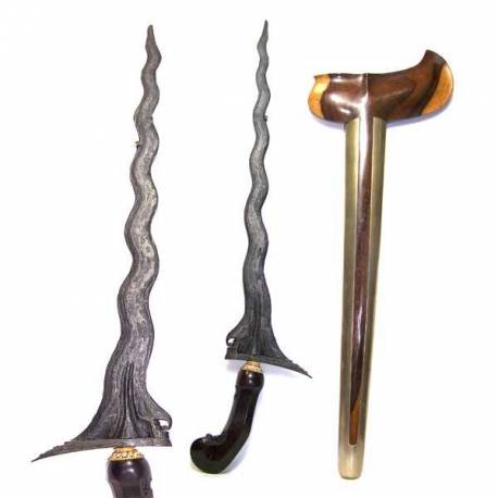 Keris sengkelat Luk 13 kulit semongko mataram (B2)