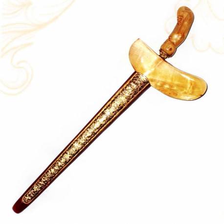 CAN 036 Keris Gayaman Yogya Mojo Slorok Kerawang emas Kemalo