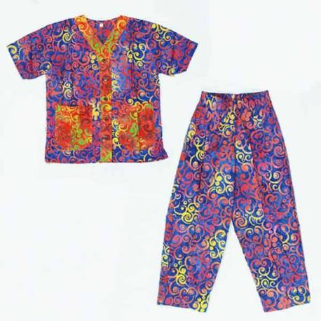 Piyama Anak santung batik warna S (4) ANS