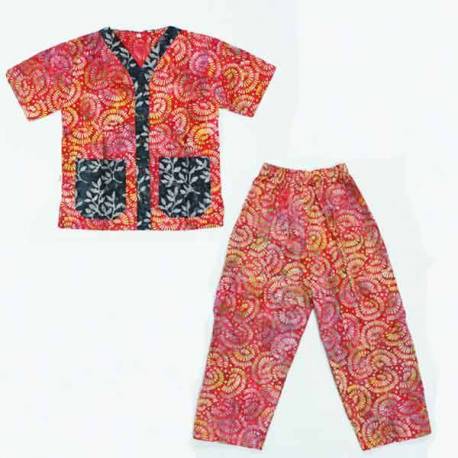 Piyama Anak santung batik warna M (4) ANS