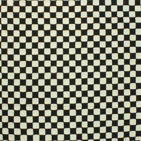 BCP 231 Batik Jogja Cap Motif Poleng Hitam Tanggung BTN