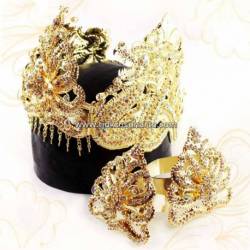 FSM 007 Set Perhiasan Tretes batu smili emas Nogo 28x16x12 cm TRS