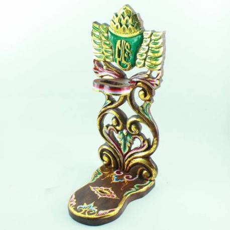 Standar Keris L berdiri grenjeng lung daun PA 15x18x40 cm CTP 366