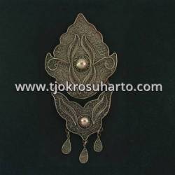 Bros Tembaga daun susun 2  16x7,5 cm (2) SYT