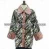 BPR 704 Blus Batik Cap sogan lurik Model A BCP 009 Lereng sekar jagat BTN