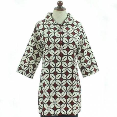 BPR 718 Blus Batik cap sogan model A BCP 042 L