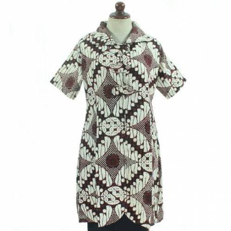 BPR 733 Blus Batik cap sogan model B BCP 028 XL