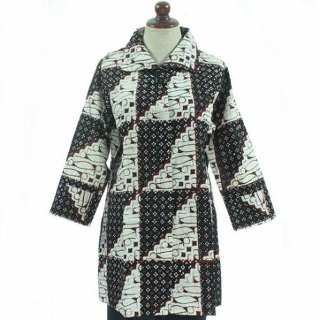 BPR 740 Blus Batik cap sogan model C BCP 346 XL