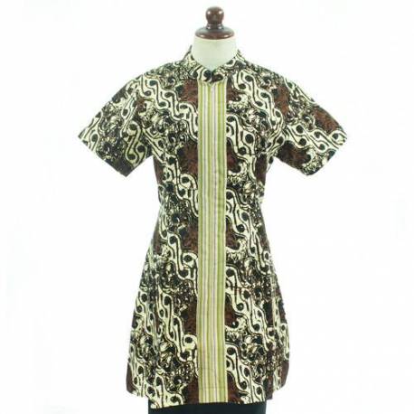 BPR 744 Blus Batik Cap sogan lurik Model C BCP 604 lengko centhung sling kembang BTN