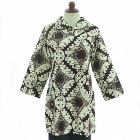 BPR 746 Blus Batik cap sogan model C BCP 028 XL