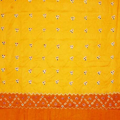DKJ 276 Bahan Kebayak Jumputan Kendit  2 m Kuning MYT