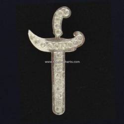 EPS 566 Bros keris perak tretes batu TNI