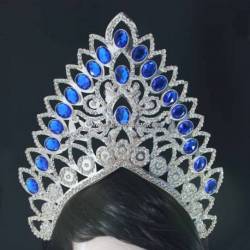FPR 704 Mahkota gunungan grajen perak batu oval biru TRS