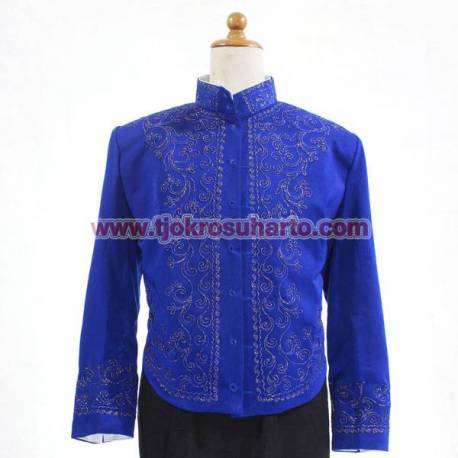 Beskap Yogya Bordir Corneli DMG 375 Tessa biru L MYT