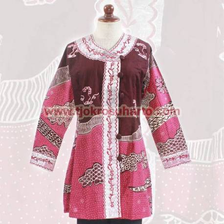 BPR 764 Blus Batik Kombinasi tulis Bordir BTN