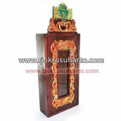 Kotak Keris Gantung Kacai Grenjeng cunduk pakubuwono 13x31x65 cm WYM