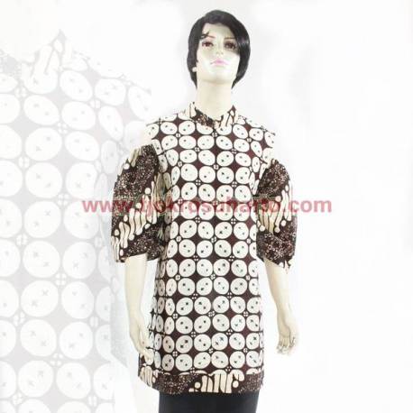 Dres krah bulat batik cap sogan  BTN