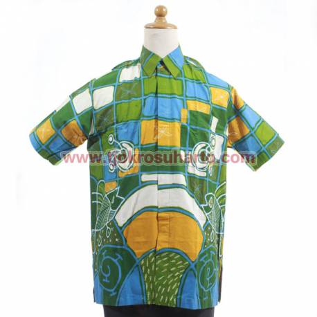 BPH 1196 Hem batik abstrak sederhana L CLE