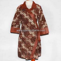 BPR 069 Blus Batik Sogan Jogja Krah BCP 373 S BTN