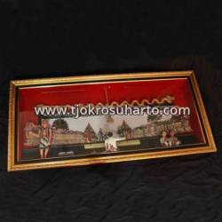 LPG 179 Pigura dalang+gareng wayang kulit goro-goro 134X63X14  lampu WWW