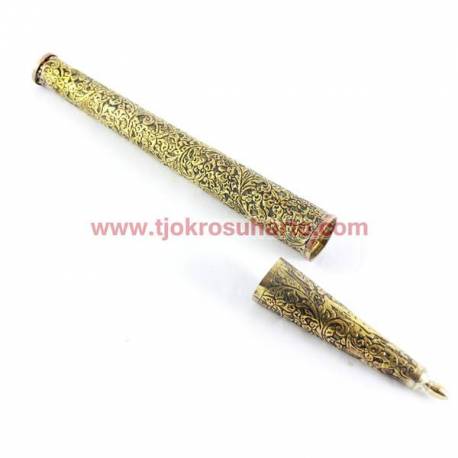 CPD 618 Tunjungan Ukir Panjang 24 cm semen Kuningan bakar BEJ