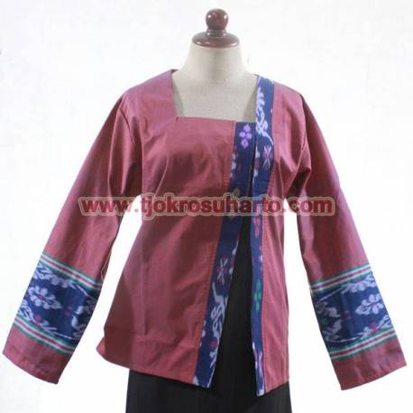 BPR 817 Blus Kikot Tenun Ikat Kamen BHT 206