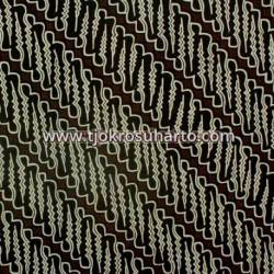 BAR 481 Batik Jogja Tulis Motif parang curigo Zigzag cemeng SRM BTN