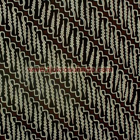 BAR 481 Batik Jogja Tulis Motif parang curigo Zigzag cemeng SRM BTN