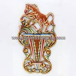 Tempat Keris Dinding Doube Grenjeng kuda 34x56 cm ctp 297 WYM