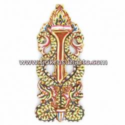 CTP 432 Tempat Keris Dinding Tanggung Grenjeng Nogo Gubet 19x48 cm ctp 069 WYM
