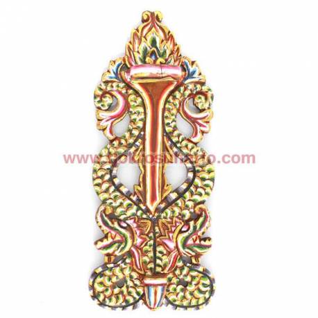 CTP 432 Tempat Keris Dinding Tanggung Grenjeng Nogo Gubet 19x48 cm ctp 069 WYM