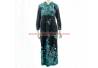 Gamis long dress Katun printing sogan colet