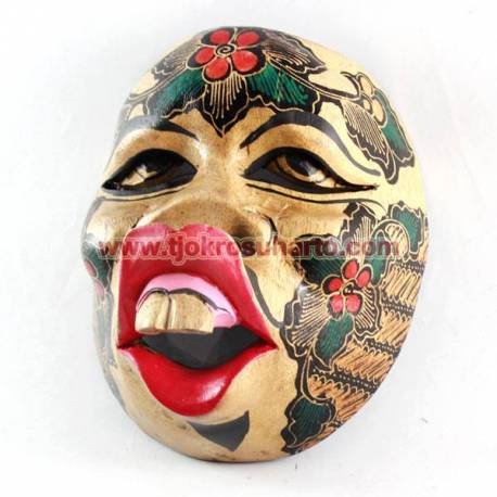Topeng Dagelan Batik cat natural model 17