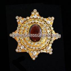 Bintang 8 batu oval kuning krantil emas dmt 211 AGS