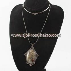 EPK 023 Kalung pipih tamparan batu oval (5) SRE