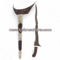 CSY 412 Keris Ladrang Yogya Sonokeling Nogo siluman selut 3 perak bakar batu warna