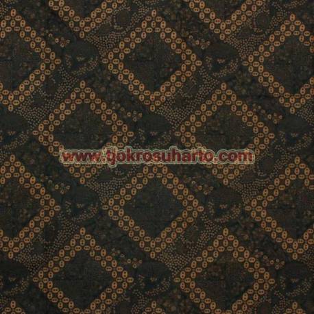 Bahan Sarimbit batik Sogan genes Kotak kawung HSN