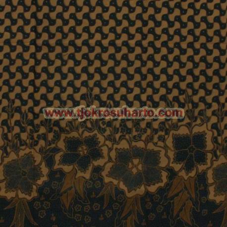 Bahan Sarimbit batik Sogan genes Kembang Jahe Tumpal HSN