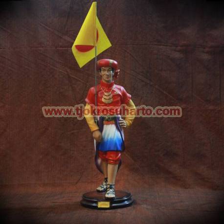 Patung Prajurit Kraton 60 cm Nyutro Merah GND