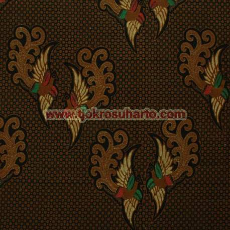 BHR 334 Bahan Sarimbit kombinasi genes katun colet Truntum cendrawasih 240x100 cm EST