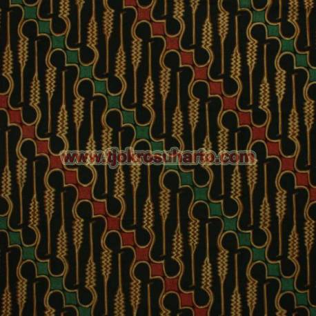 BHR 390 Bahan Sarimbit kombinasi genes katun colet curigo cemeng 240x100 cm EST