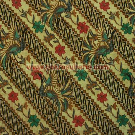 Bahan Sarimbit kombinasi genes katun colet Parang curigo ceplok cendrawasih 240x100 cm EST